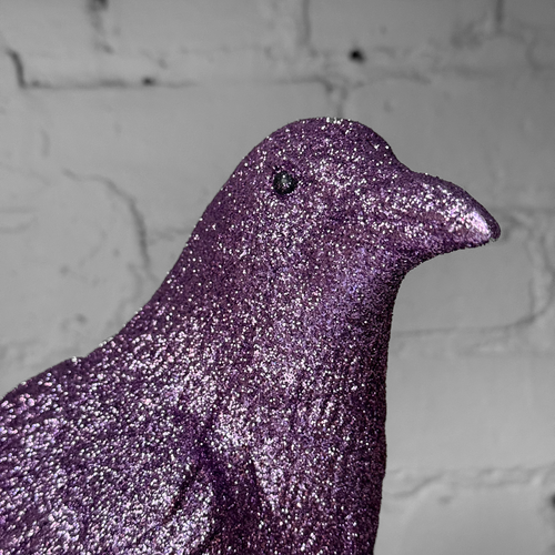 Ino Schaller Glitter Crow in Lilac