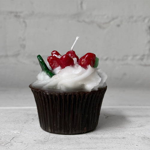 Cupcake with Berries Candle