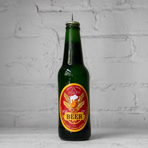 Bottiglia di Birra  Beer Bottle Candle in Green