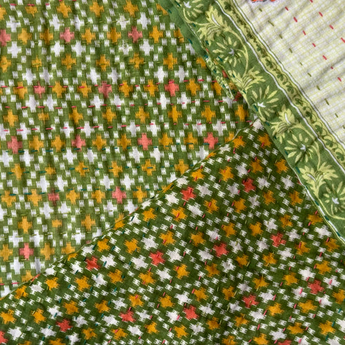 Vintage Sari Double Bedcover (#7-02)