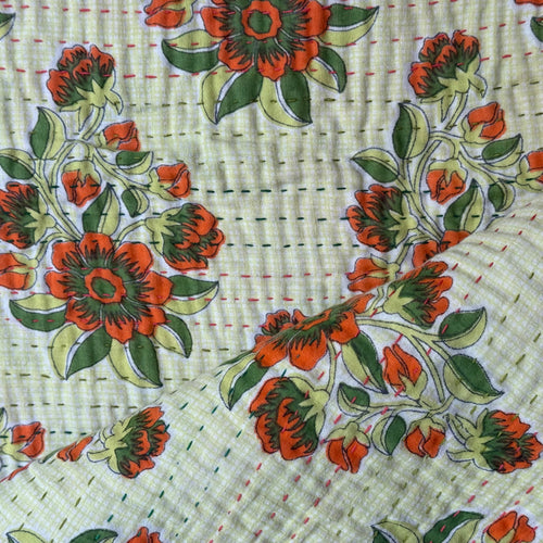 Vintage Sari Double Bedcover (#7-02)