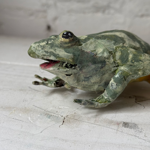 Papier-Mâché Painted Frog #2