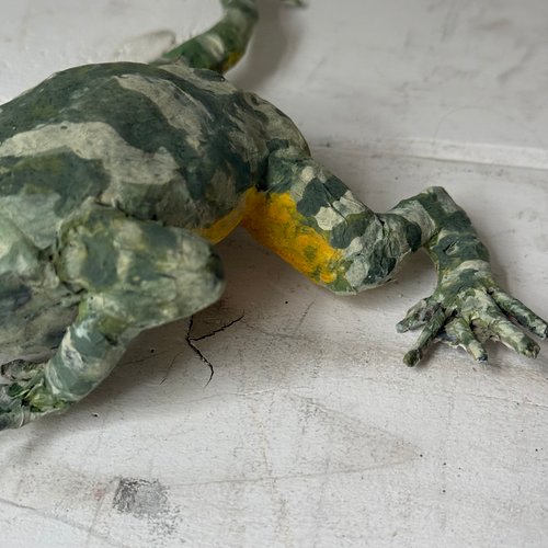 Papier-Mâché Painted Frog #2