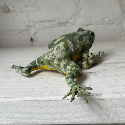 Papier-Mâché Painted Frog #2