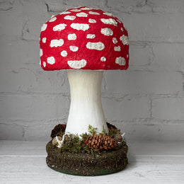Handmade Wooden Mushroom Creation (#2) by Crystal Stone