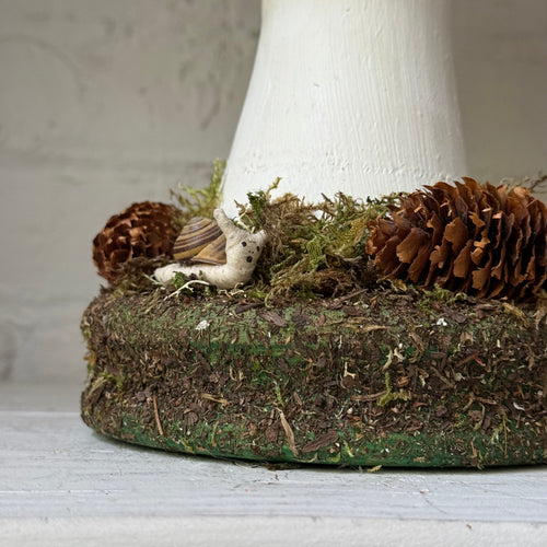 Handmade Wooden Mushroom Creation (#2) by Crystal Stone