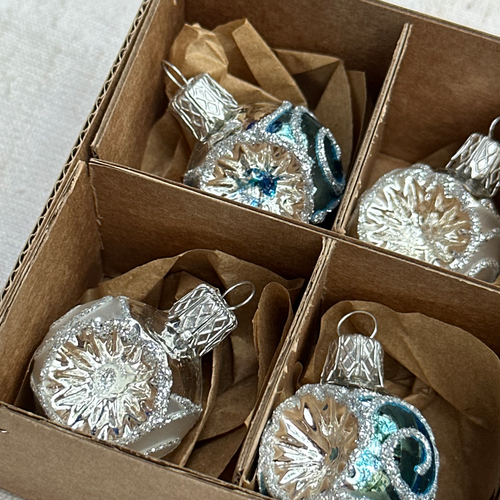 Set of 6 Mini Nostalgic Reflector Ornaments