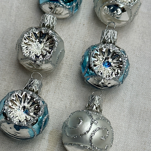 Set of 6 Mini Nostalgic Reflector Ornaments