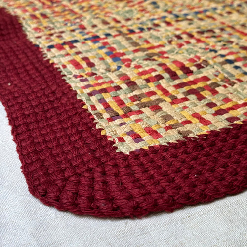 Vintage "Stocking" Round Rag Rug