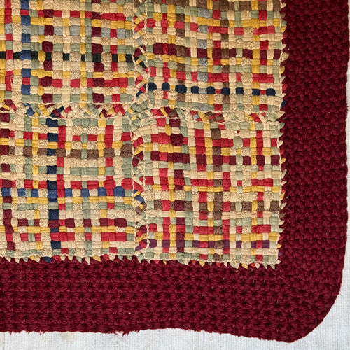 Vintage "Stocking" Round Rag Rug