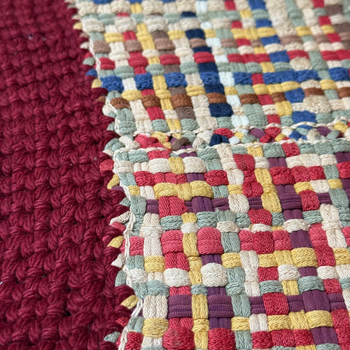 Vintage "Stocking" Round Rag Rug