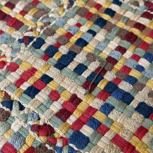 Vintage "Stocking" Round Rag Rug