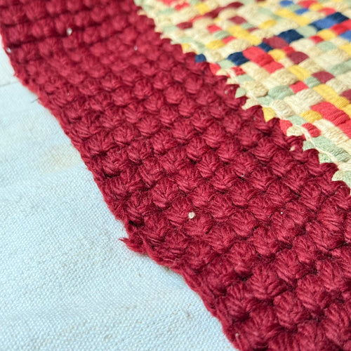 Vintage "Stocking" Round Rag Rug