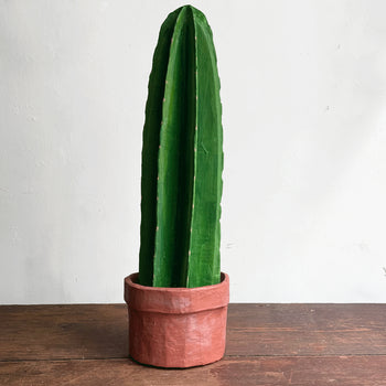 Papier-Mâché Potted Cactus