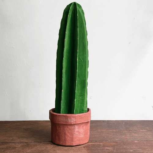 Papier-Mâché Potted Cactus