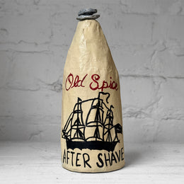 Papier-Mâché Old Spice Bottle #2