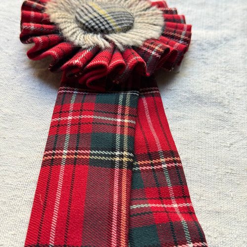 Vintage Dead Stock Ribbon Rosette Pin #2