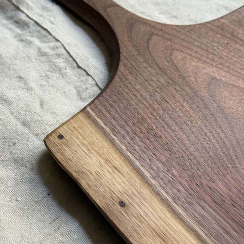 Spencer Peterman 15" Ambrosia Maple Wood Cutting Board with Handle (#4-9)