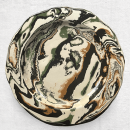 Marbled Scalloped Charger Plate in Toscane (TS 42)