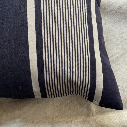 Custom 19th-century French Ticking Pillow (#4-01)