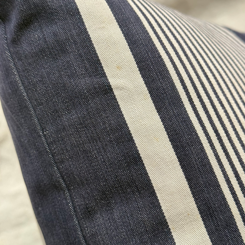 Custom 19th-century French Ticking Pillow (#4-01)