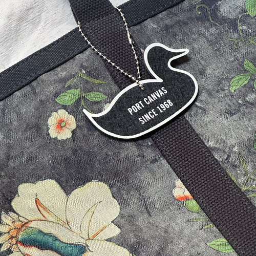 John Derian x Port Canvas Tote in Pierre Frey "Le Paravent Chinois" Small Fabric Tote in Black