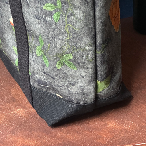 John Derian x Port Canvas Tote in Pierre Frey "Le Paravent Chinois" Small Fabric Tote in Black