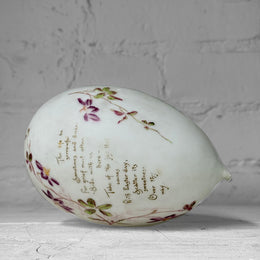 Antique Victoiran Painted Milk Glass Easter Egg (#2)