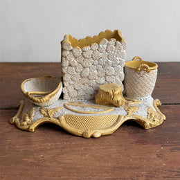19th-century German Yelloware Smoking Stand (#2)