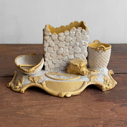 19th-century German Yelloware Smoking Stand (#2)
