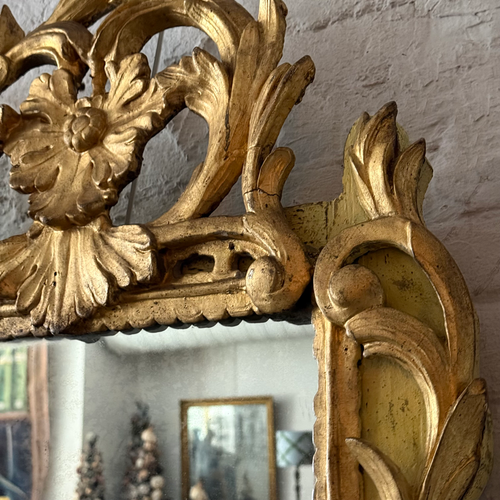 19th-century French Louis XVI Style Giltwood Mirror