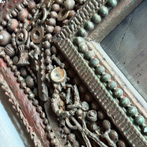 20th-century Tramp Art Folky Mirror