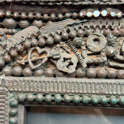 20th-century Tramp Art Folky Mirror