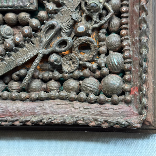 20th-century Tramp Art Folky Mirror