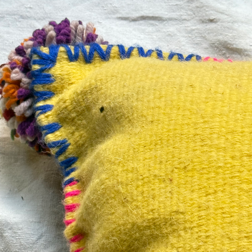 PO! Paris Nathalie Lete Woven & Knotted  Mushroom Cushion in Juane