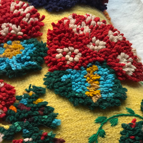 PO! Paris Nathalie Lete Woven & Knotted  Mushroom Cushion in Juane