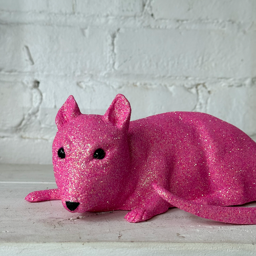 Larger Pink Glitter Rat