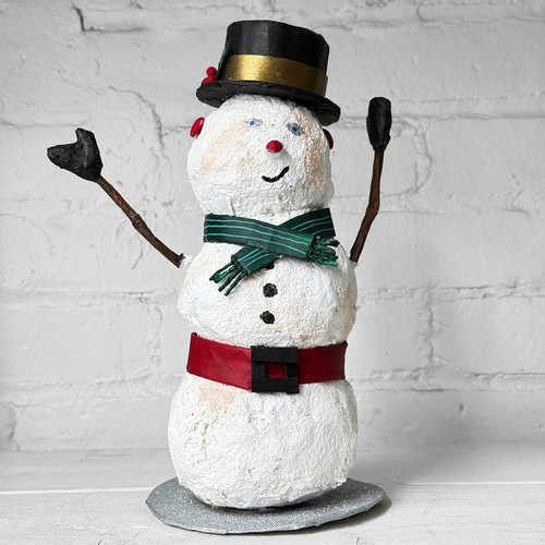 Papier-Mâché Snowman