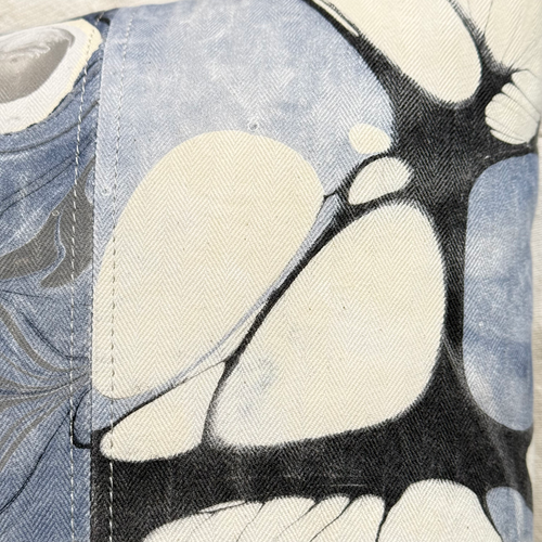 Hand Marbled One-of-a-Kind Pillow (26-01)