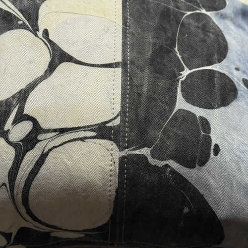 Hand Marbled One-of-a-Kind Pillow (26-01)