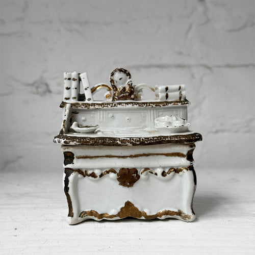 Antique German Porcelain Fairing Trinket Box (#02)
