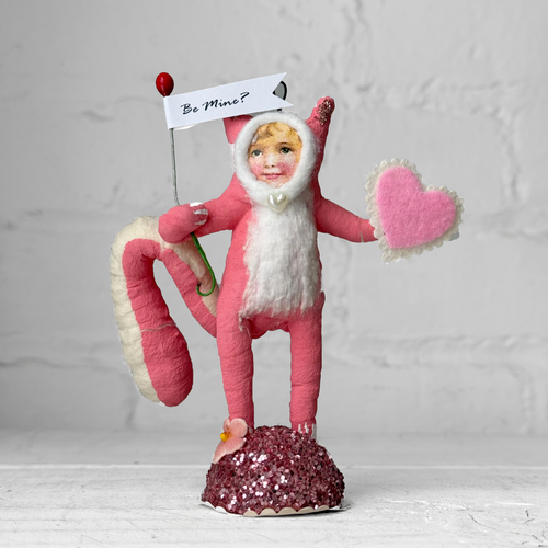 Spun Cotton Valentine's Day Skunk With Heart Figure #2