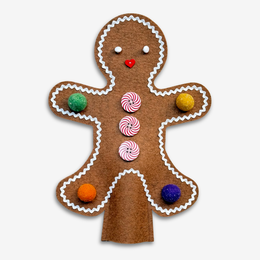 Felt Good(s) Wool Felt Gingerbread Man Tree Topper