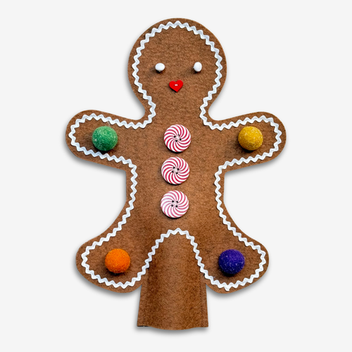 Felt Good(s) Wool Felt Gingerbread Man Tree Topper