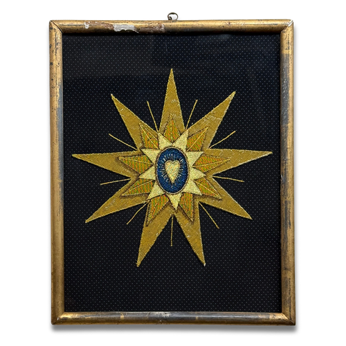 Hand Embroidered "Star with Heart" by Zara Merrick