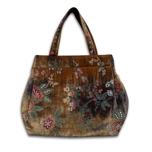 John Derian Custom Poppins Bag in Shaded Light Brown