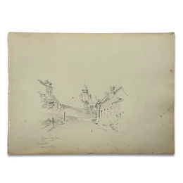 19th-century French Pencil Drawing by Alphonse Baril (#82)