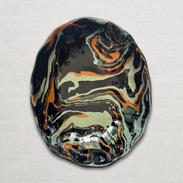 Marbled Deep Platter Dish in Byzance (BZ #702)