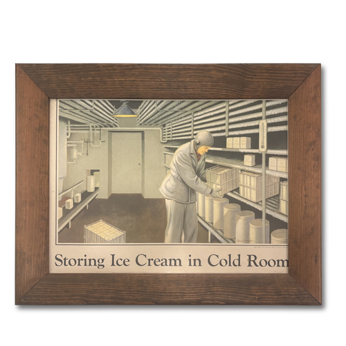 Mid 20th-century Set of 6 Framed Ice Cream Lithographs