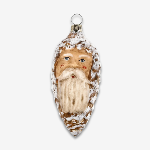 Brown Pinecone with Face Ornament